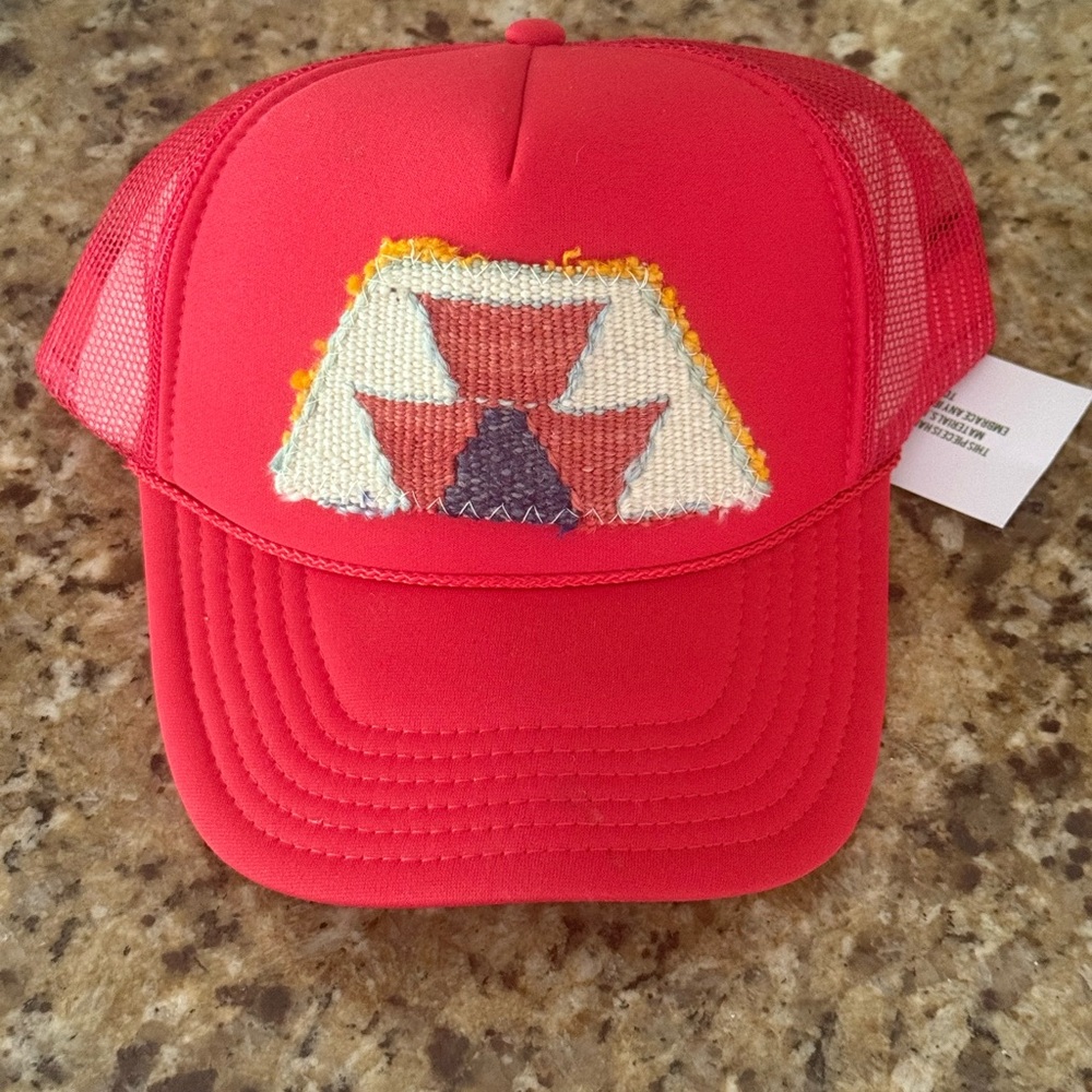 Orijinal Kilim NWT Red Women's Mesh Trucker Hat with Patch